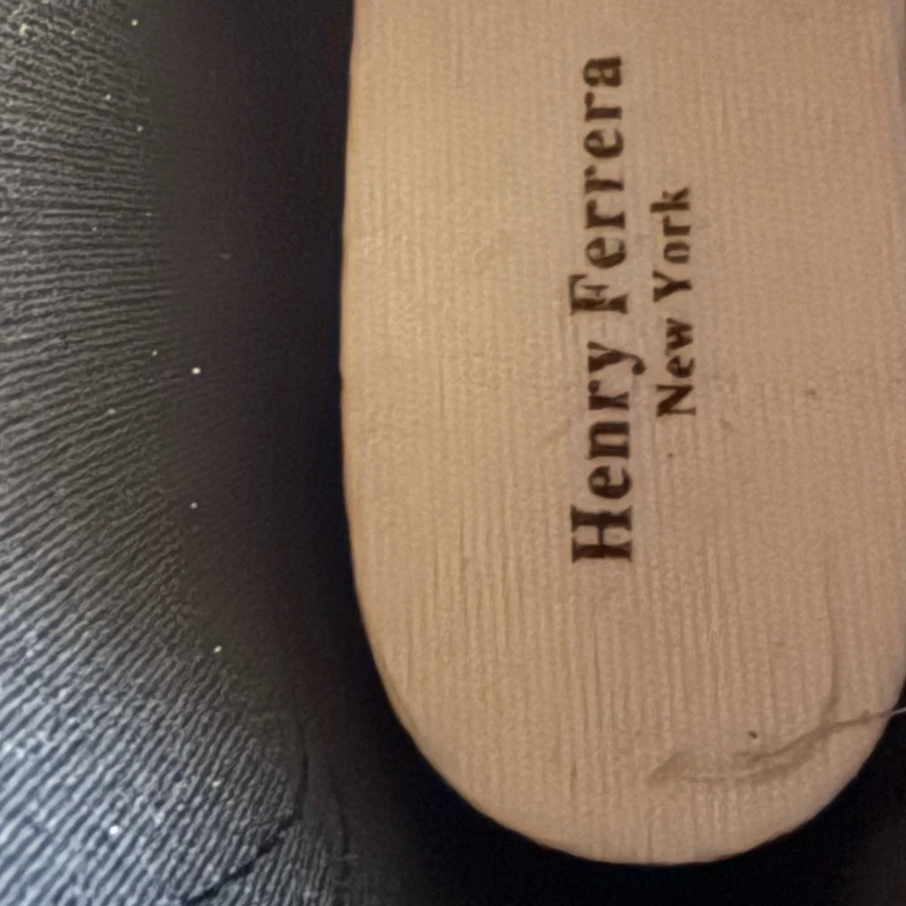 Henry Ferrera Shiny Black Rain Footwear Womens size 10